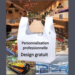 Wegwerp LDPE T-shirt tassen voor supermarkten & retail, op maat bedrukt met logo voor boodschappen & promotie - Product Image 3