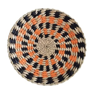 Panier mural rond en bambou tressé Art Déco, thème plantes/fleurs colorées, ensemble de décoration <span class=keywords><strong>murale</strong></span> - Product Image 6