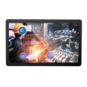 Panel tablet komputer all in one, layar sentuh kapasitif 15.6 inci tahan air panel pc monitor industri