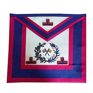 Delantal de cuero para desfile de portadores de bandera de grado superior |   Regalia Masónica con Bordado a Mano, Cuentas e Imán - Product Image 1