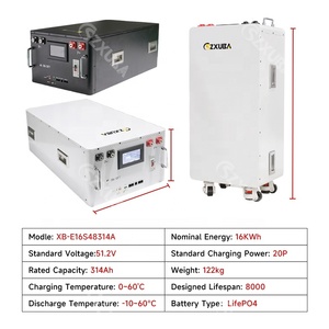 SZXUBA JK BMS 200A 51,2 V 280Ah 314Ah Lifepo4 IP65 Штабелируемый Солнечный 15-16kWh домашний Аккумулятор для хранения энергии литиевая батарея - Product Image 2