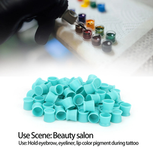 Disposable Silicone Tattoo Ink Cups Pigment <b>Holder</b> for Eyebrow Lip Eye Permanent <b>Makeup</b> - Product Image 2