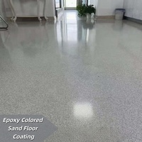 Revêtement de sol autolissant en sable époxy coloré, teinture personnalisée, finition pierre, haute résistance à la liaison pour projets (vente en gros)