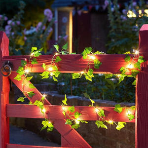 Vides verdes con hojas de hiedra 2M Plata 20 Led Vine Garland Fairy String Light con pilas - Product Image 6