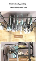 Porte-vêtements en métal blanc, fin, détachable, écologique, portable, avec revêtement en poudre, pour la maison, la cuisine, rangement, gain de place