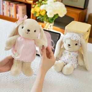 Niedliches Anne-Kaninchen-Plüschtier, weiches Stofftier, Hasenpuppe für Mädchen zum Kuscheln und Schlafen – Geburtstagsgeschenk - Product Image 4