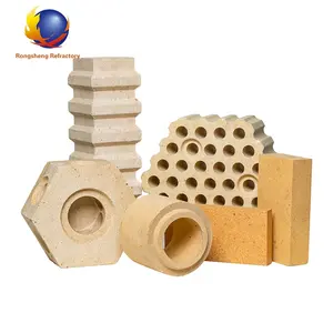 Round fire bricks sk40 curved refractory brick oven fireproof high alumina brick for nonferrous metal furnace