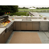 Armoires de cuisine en métal modernes pour la maison, petites, prêtes à l'emploi, extérieures, autoportantes, étanches, en acier inoxydable