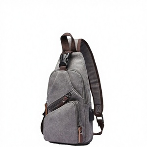 Bolso de Pecho de Lona Vintage Impermeable de Diseño, Bolso Bandolera de Moda con Cierre de Cremallera - Product Image 2