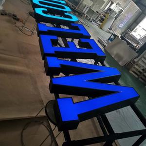 Sıcak satış 3D mektuplar açık tabela akrilik Led Logo işareti dükkanı ön yaktı 3D kanal mektup mağaza ön işaretleri şirket logosu işareti - Product Image 5