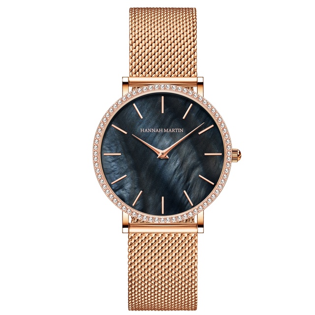 Relogio Feminino Original Brand Hannah Martin Simple Design Luxury Women Dress Watches Stainless Steel Ladies Minimalist Watch
