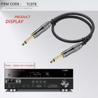 Adaptateur de prise jack mono stéréo 1/4 6,35 mm OEM coloré pour guitare, haut-parleur audio
