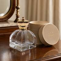 Vente en gros de flacons de parfum en verre vides de luxe personnalisés, logo personnalisé imprimé, emballage de flacons de parfum de luxe vides