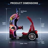 Machine de jeu vidéo d'arcade de course automobile à monnayeur avec écran de 42 pouces pour centres de jeux