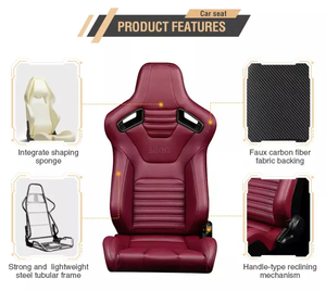 Прямая Продажа с завода, гоночное сиденье из углеродного волокна, красное автомобильное сиденье, розовое красное кресло, фиолетовое - Product Image 3