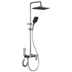 Aluminum Alloy Shower Head Rectangle Wall <b>Mounted</b> Rotatable Adjustable Rain Top <b>Spray</b> Thermostatic Multi Functional - Product Image 2