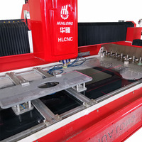 Machine de découpe CNC pour comptoir de cuisine et de salle de bain, pour la découpe de pierre, avec changeur d'outils automatique, perçage, fraisage, meulage