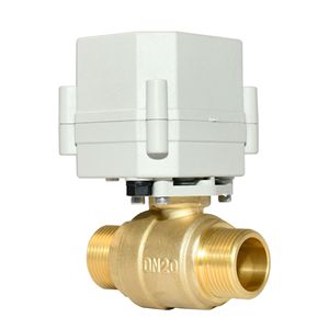 Vanne à boisseau sphérique électrique en laiton DN20 1/2 pouce filetée, contrôle automatique de l'eau pour usage environnemental - Product Image 3