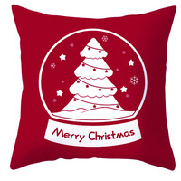 Housse de coussin imprimée joyeux noël, taie d'oreiller décorative pour la maison, le canapé, la voiture