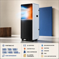 Climatiseur Portable Professionnel 5k-18k BTU 5-en-1 Mobile Chauffage Refroidissement Purificateur Prise Personnalisée CE