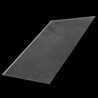 Panneau acrylique texturé à rayures en PMMA, motif linéaire transparent brillant personnalisé pour écran de bureau