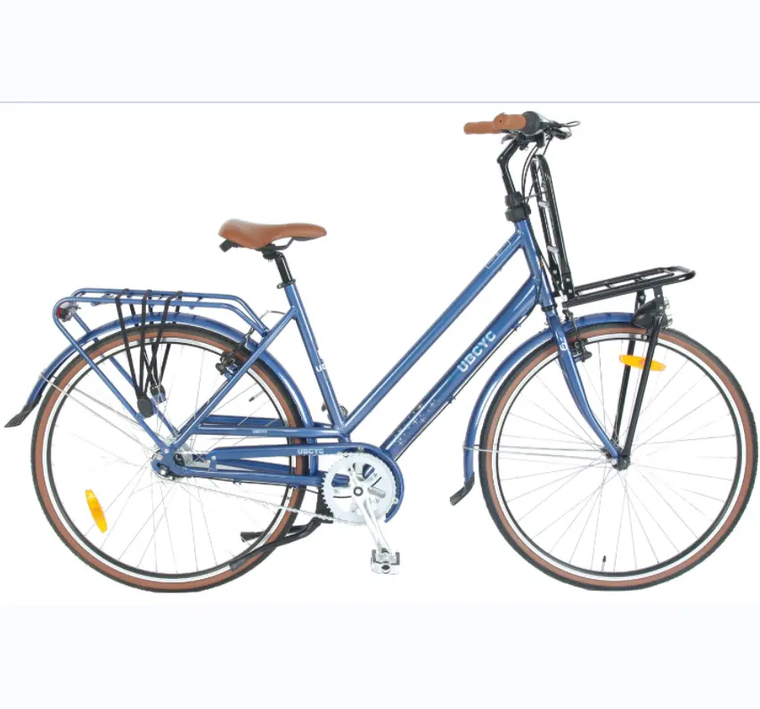 FANGHAO Oem จักรยานเมืองดัตช์24นิ้ว,จักรยานผู้หญิงในเมืองที่มีใบรับรอง Ce โลหะผสมเหล็กสไตล์ดัตช์จักรยานเมือง24นิ้วผู้หญิง