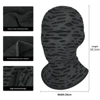 Nouveau style cagoule d'Halloween sans tête, design transparent ajouré, masque intégral amusant pour déguisement, jeu de rôle, pêche et sports