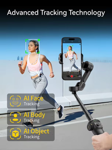 Estabilizador de Gimbal para Smartphone AOCHUAN Smart X2Mini, 3 Ejes, Seguimiento por IA, Portátil, con Barra de Extensión Integrada, Bluetooth, Plegable, para Vlogging - Product Image 4