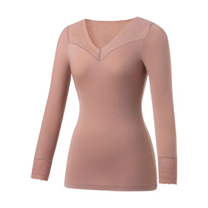 Haut thermique ultra-fin pour <span class=keywords><strong>femme</strong></span>, à l'acide hyaluronique, à température constante, pour la beauté de la peau, collection automne - Product Image 5