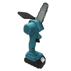 Scie à chaîne portable professionnelle rechargeable 21V pour jardinage domestique, mini-scie de coupe extérieure avec batterie au lithium et guide-chaîne de 6 pouces - Product Image 1