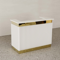 Comptoir de réception moderne en bois, petit, personnalisé, pour salon, hôtel, école, supermarché, écologique, réglable