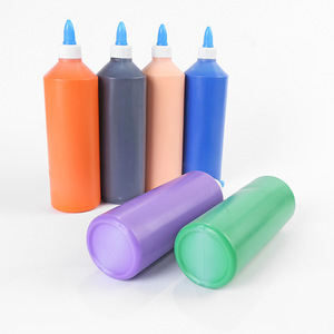 12 <span class=keywords><strong>colori</strong></span> grande bottiglia <span class=keywords><strong>lavabile</strong></span> dita dipinge stampe di palma per bambini vernici acriliche versando vernice 500ml - Product Image 5