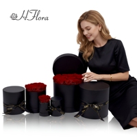 Coffret Cadeau Rose Éternelle Nouvelle Collection Fait Main pour la Saint-Valentin – Cylindre de Fleurs Préservées – Idéal Noël et Thanksgiving