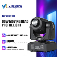 Luz de perfil móvil LED DMX512 de 8 colores y 8 patrones, 60W, luces profesionales para escenarios, DJ, bares, fiestas, discotecas, bodas y clubes