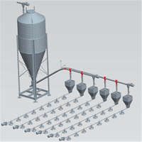 Nouvelle conception de ferme avicole à ventilation automatique en tunnel, ligne d'alimentation pour poulets de chair, modèle Ejoy, Ejoy Chicken Feed-012, haute rigidité