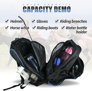 Custom Professional Equestrian <strong>Backpack</strong> For <strong>Horse</strong> Riding Durable Polyester Portable Features For Boots Helmet Outdoor Bags - Product Image 4