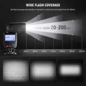 NEEWER NW700-C TTL Flash Speedlite Compatible With DSLR Cameras 1/8000s High Speed Sync Speedlight 1/1-1/256 Output