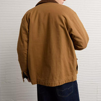 Veste de travail sur mesure OEM, veste de travail pour homme, toile de coton, vêtements d'extérieur, boutons-pression sur le devant, doublure chaude, poches utilitaires