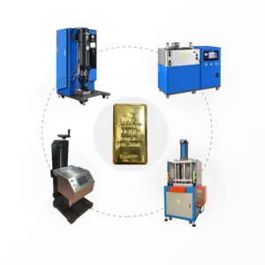 SuperbMelt Gold Bar Casting Solution Metal Marking Hydraulic Pressing Silver Ingot Making Machine