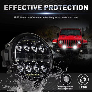 Đèn <span class=keywords><strong>LED</strong></span> Tròn 12V 24V 7Inch 69W Đèn <span class=keywords><strong>LED</strong></span> Kết Hợp Lũ Điểm Offroad Đèn Thanh Đèn Làm Việc Cho Xe Tải Xe SUV 4WD 4X4 Thuyền ATV B - Product Image 5