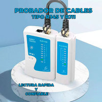 Comprobador de Cables RJ45 RJ11 RJ12 UTP, Herramienta de Prueba de Cables de Red, Conjunto Maestro-Esclavo