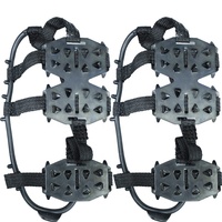 Crampons d'extérieur à 24 dents en TPR, couvre-chaussures antidérapants pour l'alpinisme, la pêche, la neige, la boue, la glace, adhérence automne/hiver