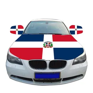 Stampa personalizzata bandiera della repubblica dominicana bandiera del panno della copertura del cofano dell'auto del Club