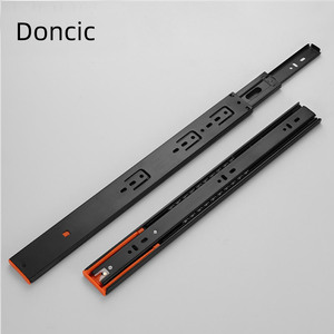 Doncic, deslizamiento de rodillo de canal de rebote de cierre suave, suministros de hardware de riel de <span class=keywords><strong>cocina</strong></span>, toboganes telescópicos, toboganes de cajón de gabinete de muebles - Product Image 2