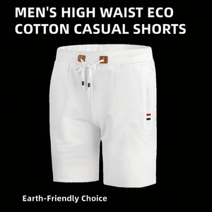 Pantalones Cortos de Hombre de Cintura Media, Tejidos, con Cordón Ajustable, Transpirables, de Algodón Ecológico, Estilo Casual, con Logotipo Frontal, En Stock - Product Image 2