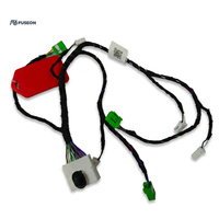 Rangkaian Kabel Panel Pintu Mobil IP67 Tahan Air Konektor Hijau Kabel Kontrol Jendela OEM Kustom 12V 24V