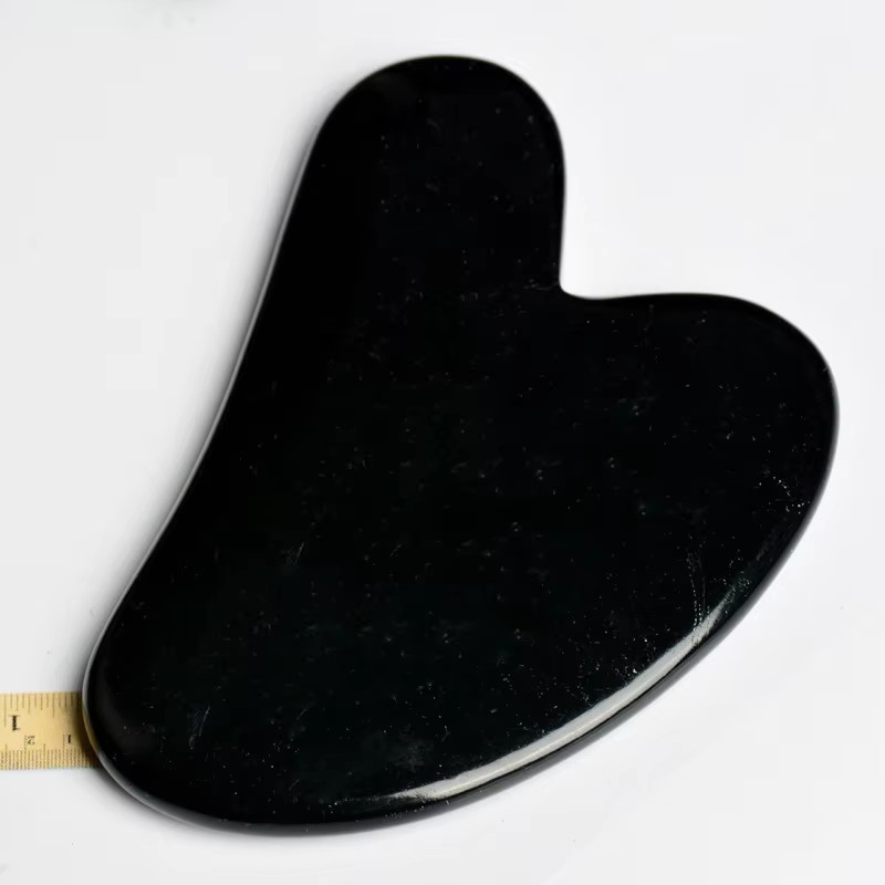 Gua Sha in ossidiana nera