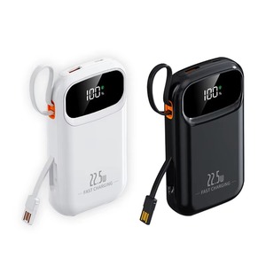 แบตเตอรี่สำรองแบบพกพาขนาด 10000mAh ชาร์จเร็ว 22.5W พร้อมสายชาร์จในตัว ไฟ LED แสดงสถานะ แบตเตอรี่สำรองสำหรับเดินทาง - Product Image 2