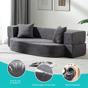 เตียงโซฟาสีดำอัดแน่นสบายดีไซน์ไม่เหมือนใครสำหรับเฟอร์นิเจอร์โรงแรม - Product Image 6