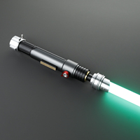 Sabre laser Ezra Bridger en alliage d'aluminium lumineux avec batterie rechargeable – Épée de cosplay pour cadeaux de fête et fans